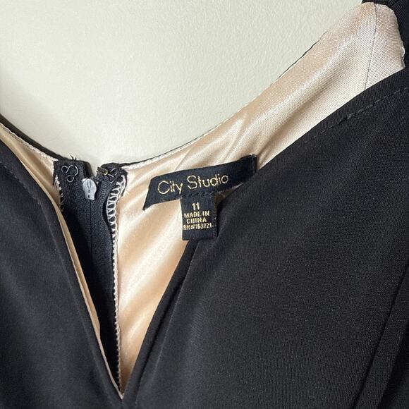 City Studio Juniors Size 11 Off-Shoulder Estilo Long Dress High Slit Sweetheart - Picture 7 of 11